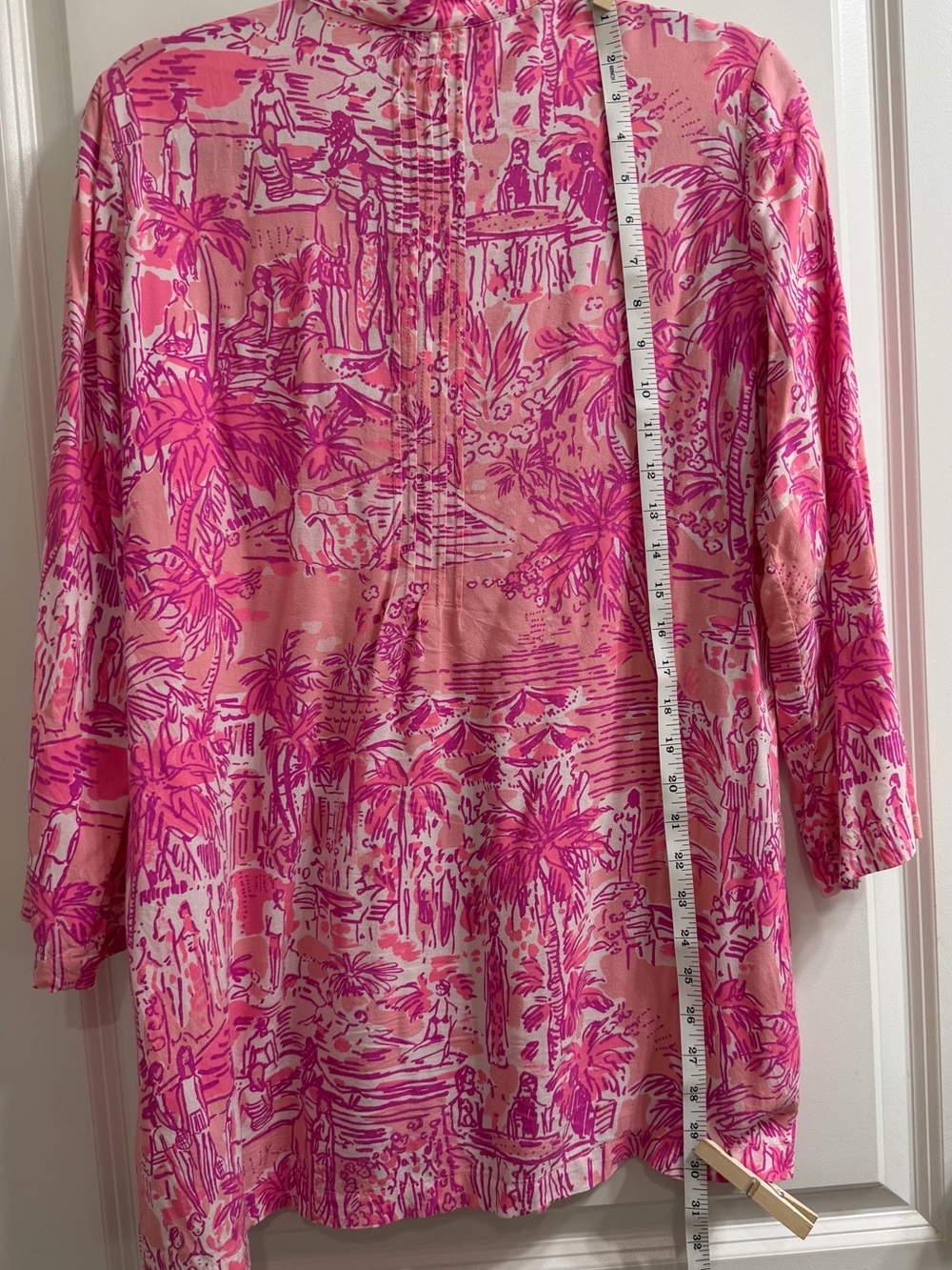 Lilly Pulitzer Pink & White Tropical Print Tunic - Picture 4 of 9